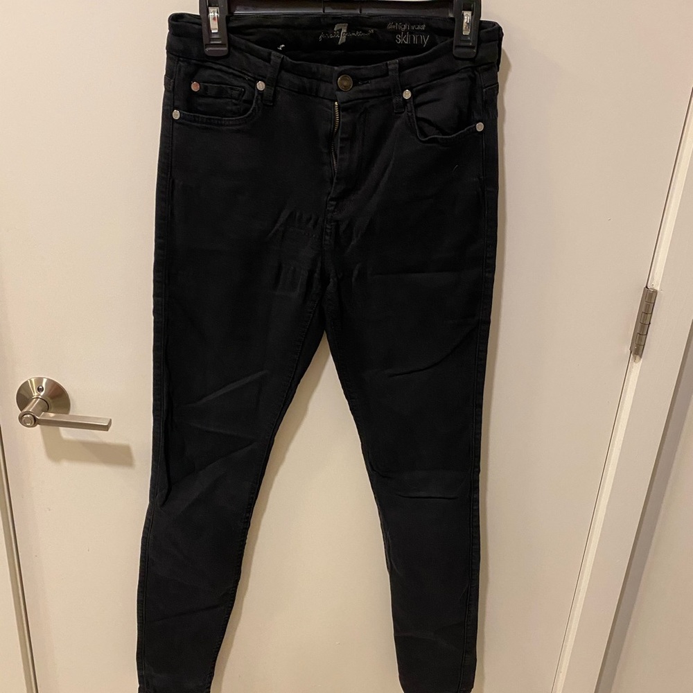 7 for all mankind black skinny jeans